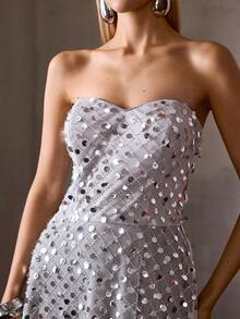 MOTF Soiréza SEQUIN FORMAL DRESS, SPRING/SUMMER - Grey - View 3