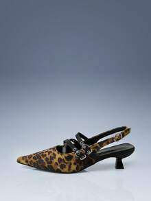 CUCCOO GRLICON Tacones altos con hebilla y decoración de remaches para mujer - Multicolor - Ver 2