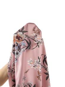 Ellevyn 大码优雅通勤风印花吊带上衣和纯色长裤两件套 - 粉色 - 查看 9