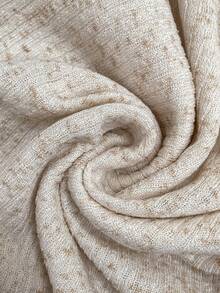 Easowa 女士休闲度假通勤撞色包边开衩下摆宽松中长连衣裙，夏季休闲服饰 - 米色 - 查看 7