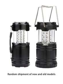 Camping Lantern Battery Operated Portable LED Camping Lamp With Foldable Hook, Tent Lights Waterproof Outdoor Hanging Lamp For Emergency, Hiking, Camping, Black - Black - View 10