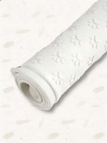 Silicone Many Paw Prints Pet Placemat - White - View 4
