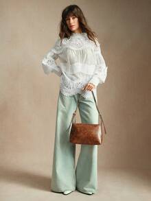 SHECARRY Chic & Sexy Style New Fashion Large Capacity Minimalist Underarm Bag, Summer High-End Rivet Pillow Bag - Brown - View 9
