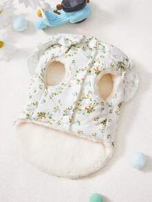 PETSIN Pet Clothing, Dog Coat, Vest, Autumn And Winter Cotton Clothing, Small Animal Clothing, Casual Vest Accessories For Indoor Catscat Supplieschristmaspet Supplies And  Halloween Costumedog Costummepuppy Supplies And Dog Stuffstltchlpshalloween Costumes - Green - View 2