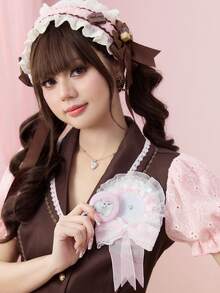 ROMWE 1. Bộ sưu tập mới mùa xuân gồm hình ảnh cô gái ngọt ngào hai chiều, màu hồng dễ thương và đa năng, tinh tế và lộng lẫy, giá trị cao. Ghim cài áo hình mèo hoạt hình màu hồng dễ thương, huy hiệu bạc, trâm cài áo + nơ ren thêu hoa tuyết màu hồng trắng, thanh cài áo nam châm hút, trâm cài áo tự làm, kẹp tóc, kẹp mỏ vịt, kẹp bên hông, phụ kiện trang trí túi xách, mặt dây chuyền túi xách, thích hợp cho hóa trang hoạt hình, trang phục hàng ngày của bé gái và phụ nữ, quà tặng ngày lễ. - Hồng - Xem 3