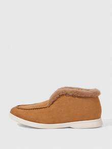 Sleekvia Women's Plush Lining Casual Versatile Flat Shoes Valentine's Day - Camel - View 2