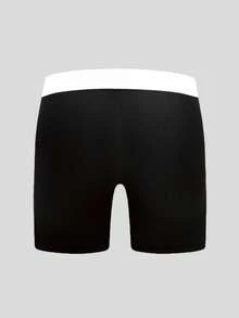 5 piezas/paquete Calzoncillos tipo bóxer con estampado de letras para hombres - Multicolor - Ver 2