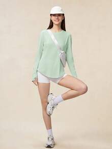 OutZeal Dam Utomhuströja Vandringstopp med långärmad UV-skydd och sval känsla i sidfickan med tumhål - Grön - Visa 6