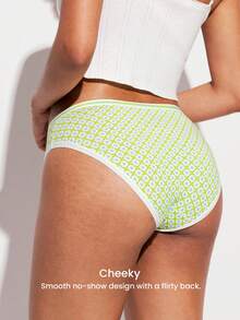 LUVLETTE 3-Pack Soft Cotton Mid-Waist Cheeky Women Underwear Panty Set - Multicolor - View 3