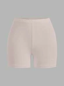 SHEIN EZwear 2件套 女士休闲针织紧身短裤，夏季弹力短裤，女士弹力短裤 - 彩色 - 查看 8