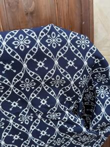 Chiquease 2pcs Women Casual Commuter All-Over Print Jacket And Shorts Set - Blue - View 6