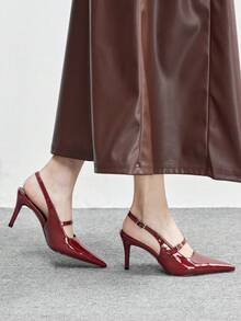 CUCCOO BIZCHIC 女士时尚性感高跟鞋 - 酒紅色 - 查看 5