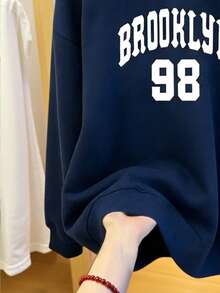 Manfinity Dauomo 街头风上衣、男士街头风、男士上衣、男士卫衣、秋冬男装、潮流单品、时尚上衣衬衫、美学卫衣、休闲简约时尚上衣 - 彩色 - 查看 4