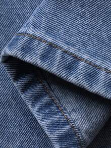 DAZY Women's Loose Fit Denim Shorts With Street Style - Blue - View 4