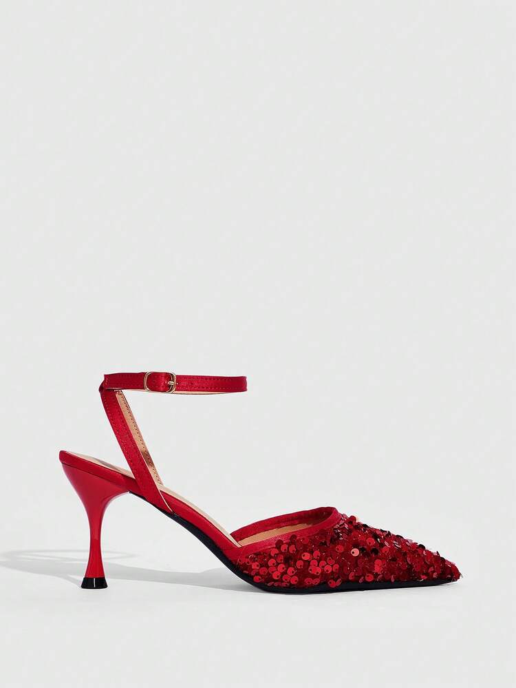 CUCCOO SZL Women Shoes Sexy Fashion Women's High Heels Shoes Sparkling Sequins Design Banquet Party Women's High Heels Nightclub Party Sexy Wear Women's Shoes Spring Shoes