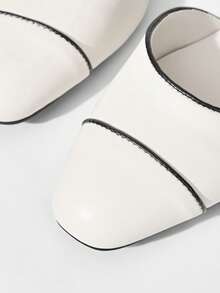 Mnmlis Women's Casual Buckle Design Flat Loafers Valentine's Day - White - View 6