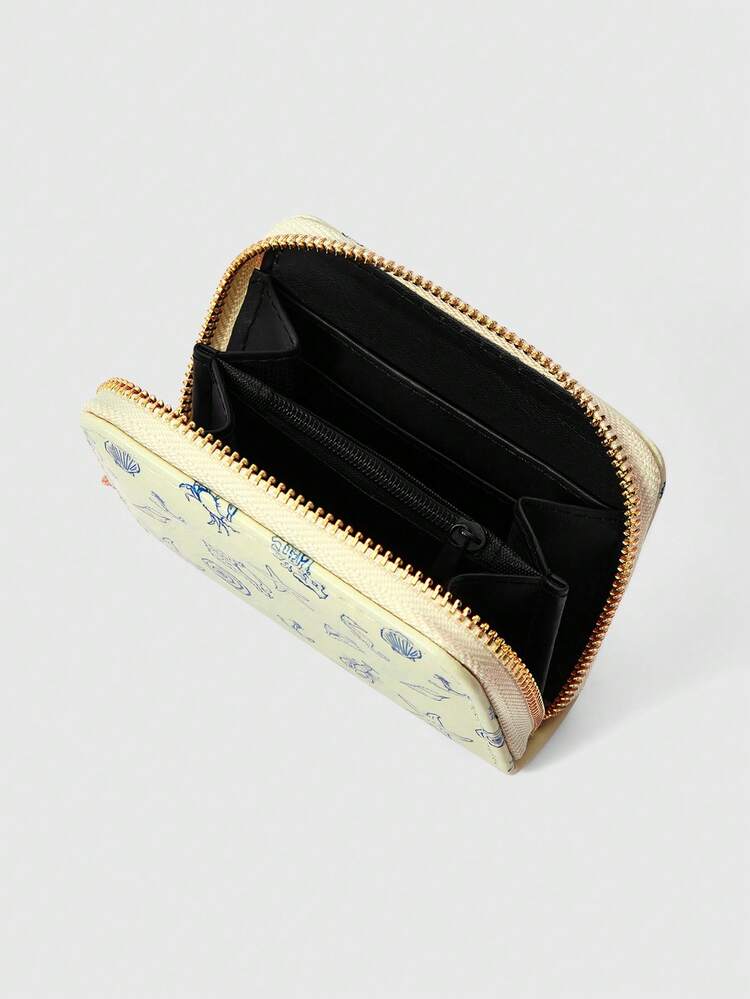 ROMWE Fairycore 1786112 1Pc Sea Shell Creature Pattern Simple Style Zipper Change Bag, Suitable For Women. - Multicolor 2 - View 5