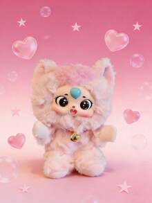 1个可爱卡通乙烯基娃娃钥匙扣包包挂饰背包装饰少女生日礼物青少年女性可爱毛绒玩具配件 - 彩色 - 查看 11