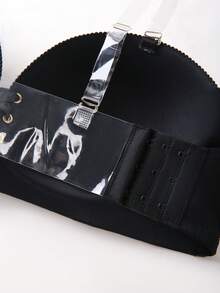 DesireSculpt 女士无钢圈轻薄衬垫文胸，隐形后背，百搭款式，黑色 - 黑色 - 查看 7