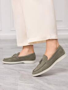 Sleekvia Women's Pointed Toe Casual Versatile Flat Shoes For Christmas Valentine's Day - Green 1 - View 4