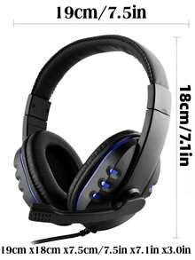 Teckwe Wired Head Mounted Gaming Earphones Microphone Noise Reduction Earphones 3.5AUXfor PC Android Laptop Tablet - multicolor - View 9