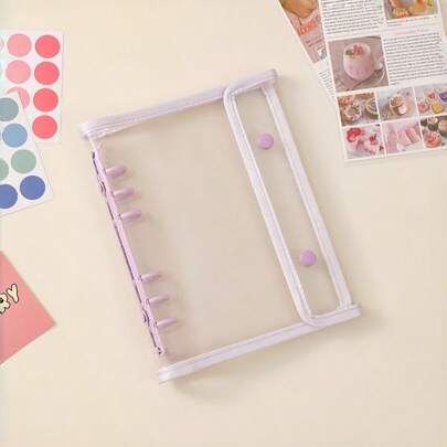 Zazumi A5-Sized Folder With Double-Fastened Cover, 10 Replacement Inner Pocket Bags, DIY Loose Photo Collection Book, Pop Storage Rack, Essential For Back-To-School, Study Supplies.