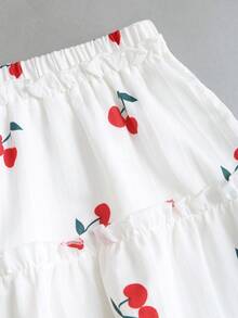 Chiquease 休闲夏季甜美荷叶边蛋糕裙，百搭显瘦多层荷叶边A字迷你裙，修饰臀部和腿部线条，飘逸灵动，拉长身形，尽显女性魅力 - 白色 - 查看 4