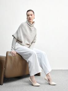 CUCCOO BIZCHIC Women Shoes Beige Pointed Crystal Transparent Heel Stylish Simple Sexy Elegant Office Workers Daily Versatile Commuter Women's High Heels Shoes Women's Shoes Valentine's Day - Off-white - View 6