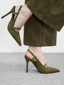 CUCCOO BIZCHIC Women Pumps Valentine's Day - Army Green - View 3