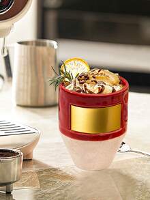 Cirelle Rustic Ceramic Coffee Mug – Gold Accent Attached, Unique Design Cup For Espresso, Latte & Cappuccino, Artisan Stoneware Mug, Housewarming & Coffee Lover Gift - Multicolor - View 11