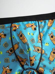 SCOOBY-DOO X SHEIN 3pcs Tween Boy Soft Breathable Dog Print Boxer Briefs - Multicolor - View 8