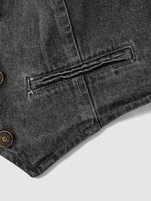 Sweetra 优雅的女士牛仔套装 - 灰色 - 查看 7