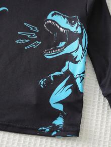 Cozy Pixies 4件套男婴卡通动物夜光圆领长袖上衣和松紧腰长裤贴身睡衣套装 - 彩色 - 查看 4