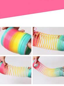 MINKOJA - BESTSELLERS 1-Pack Rainbow Slinky Toy - Classic Coil Spring Toy For Kids - Multicolor - View 7