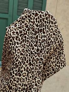 SHEIN 孕妇豹纹高腰修身休闲百搭可调节打底裤