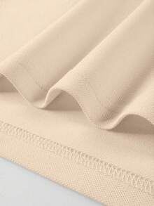 Manfinity Mode 男士夏季休闲条纹拼接短袖 Polo 衫 男士 Polo 衫套装 男士 Polo 衫 男士 Polo 衫 领子 - 杏色 - 查看 6