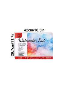 SHEIN Xin Bowen 300GSM Giấy màu nước dễ xé, giấy cotton, không axit, ép lạnh, dành cho nghệ sĩ, sách vẽ tranh - Bộ - Xem 7