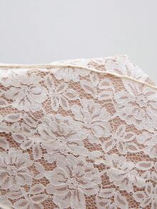 ATUI Studio 优雅时尚迷人蕾丝半身裙，适合女性日常穿着 - 杏色 - 查看 6