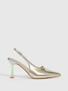 CUCCOO SZL Women's High Heel Pumps, Office/Commute High Heel Pumps, Fashionable High Heel Pumps - Light gold - View 2