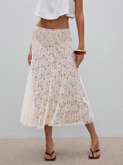 ATUI Studio Elegant Fashion Charming Lace Skirt For Women, Everyday Wear