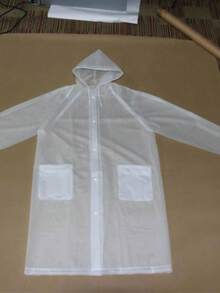 女士长款新款衬衫式雨衣单件连体成人斗篷 - 彩色 - 查看 3
