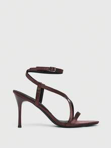 CUCCOO SZL Women's Pointed Toe Buckle Design Fashion High Heel Sandals For Daily Wear Summer - Coffee Brown - View 8