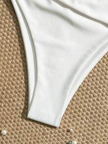 Swim Vcay 2026新款春夏女士比基尼泳裤白色泳裤沙滩度假休闲款 - 白色 - 查看 4