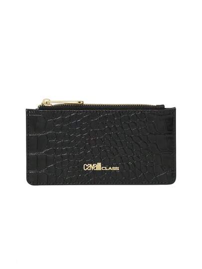 Cavalli Class Women's Animal Effect Wallet Small Black