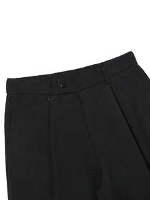 Manfinity Mode Men's Business Casual Work Commute Pants With Pockets - Black - View 5