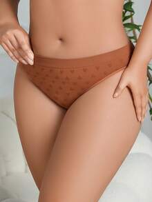 NudeFit 3件装女士加大码无缝纯色低腰三角裤 - 彩色 - 查看 2