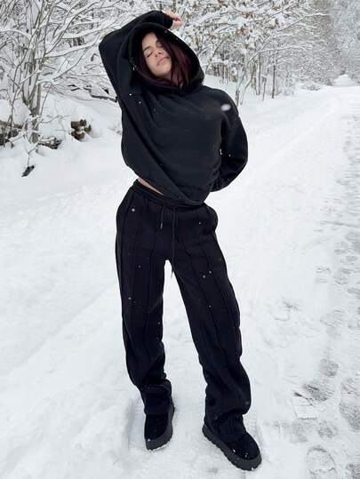 Abrilcols 女士抽繩腰運動褲