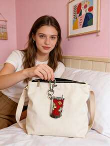 Joivida Cartoon Flip Phone Pendant Watch Student Portable Pocket Watch School Bag Keychain Ornament - multicolor - View 9