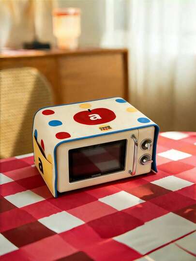 Joivida Home Cartoon Dust Cover Special Cover Cloth For Microwave Ovens And Ovens Multi-Purpose Cover Towel With Storage Bag For Washing Machines And Refrigerators Kitchen Appliance Dust-Proof And Anti-Fouling Protective Cover