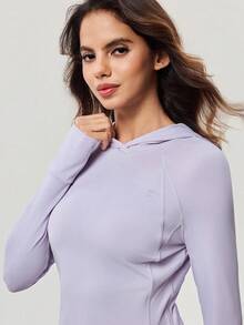 OutZeal 女士户外连帽衫 徒步露营 凉爽触感 带拇指孔 - 淡紫色 - 查看 8